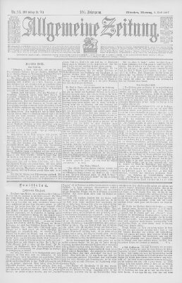 Allgemeine Zeitung Montag 5. April 1897