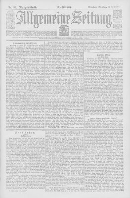 Allgemeine Zeitung Dienstag 13. April 1897