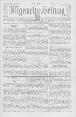 Allgemeine Zeitung Samstag 14. August 1897