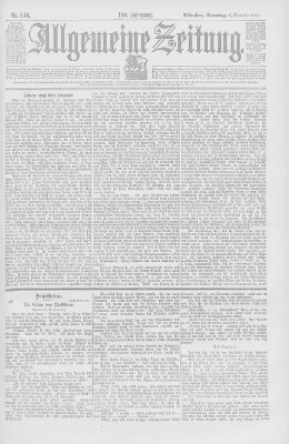 Allgemeine Zeitung Sonntag 5. September 1897