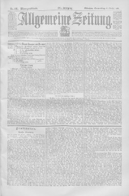 Allgemeine Zeitung Donnerstag 21. Oktober 1897