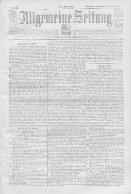 Allgemeine Zeitung Sonntag 14. November 1897