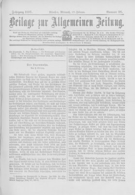 Allgemeine Zeitung Mittwoch 17. Februar 1897