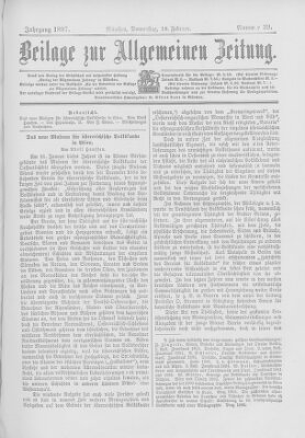 Allgemeine Zeitung Donnerstag 18. Februar 1897