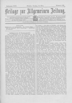 Allgemeine Zeitung Dienstag 23. März 1897