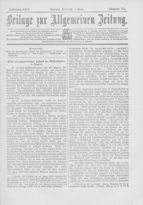 Allgemeine Zeitung Mittwoch 7. April 1897