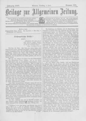 Allgemeine Zeitung Dienstag 1. Juni 1897
