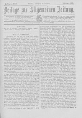 Allgemeine Zeitung Mittwoch 3. November 1897