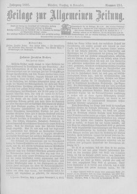 Allgemeine Zeitung Samstag 6. November 1897