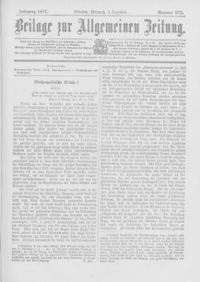 Allgemeine Zeitung Mittwoch 1. Dezember 1897
