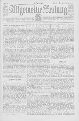 Allgemeine Zeitung Sonntag 9. Januar 1898