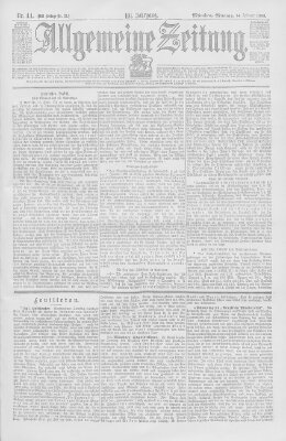 Allgemeine Zeitung Montag 14. Februar 1898