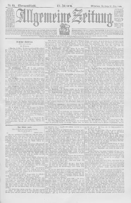 Allgemeine Zeitung Freitag 11. März 1898