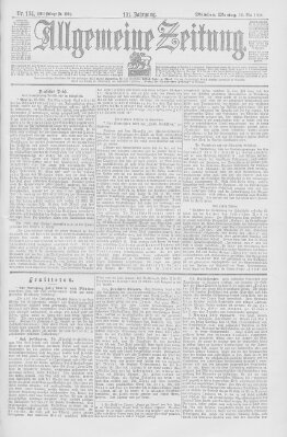 Allgemeine Zeitung Montag 16. Mai 1898