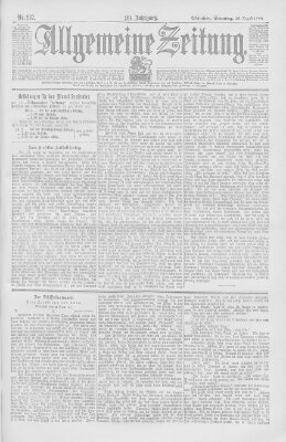 Allgemeine Zeitung Sonntag 28. August 1898