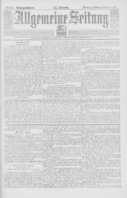 Allgemeine Zeitung Freitag 30. September 1898