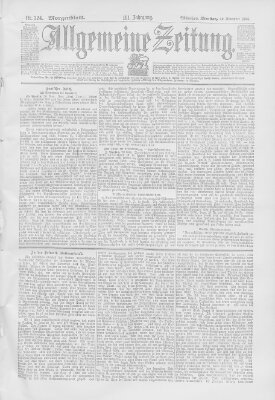 Allgemeine Zeitung Dienstag 22. November 1898