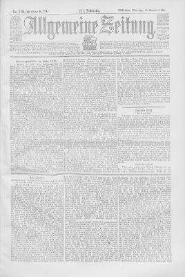 Allgemeine Zeitung Montag 28. November 1898