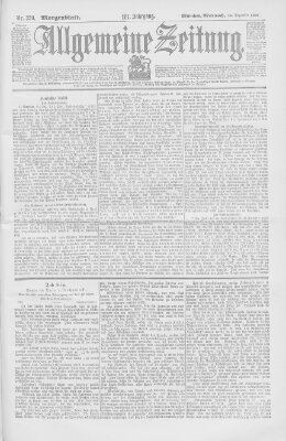 Allgemeine Zeitung Mittwoch 28. Dezember 1898