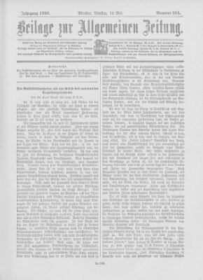Allgemeine Zeitung Dienstag 10. Mai 1898