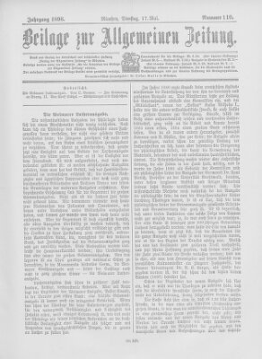 Allgemeine Zeitung Dienstag 17. Mai 1898