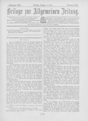 Allgemeine Zeitung Dienstag 31. Mai 1898