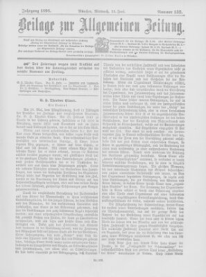 Allgemeine Zeitung Mittwoch 15. Juni 1898