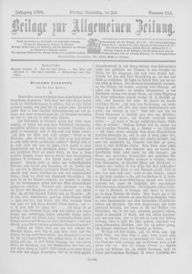 Allgemeine Zeitung Donnerstag 14. Juli 1898