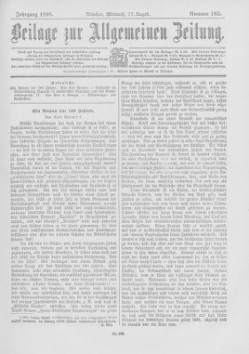 Allgemeine Zeitung Mittwoch 17. August 1898