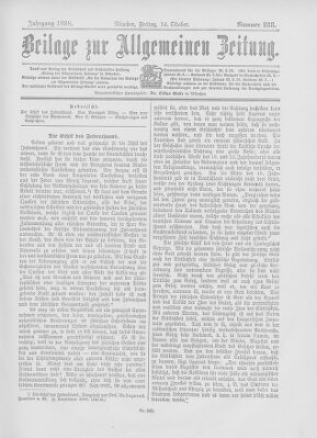 Allgemeine Zeitung Freitag 14. Oktober 1898