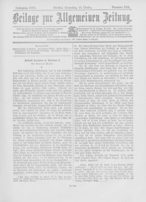 Allgemeine Zeitung Donnerstag 27. Oktober 1898