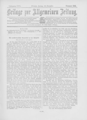 Allgemeine Zeitung Freitag 25. November 1898