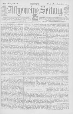 Allgemeine Zeitung Donnerstag 5. Januar 1899
