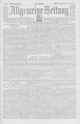 Allgemeine Zeitung Dienstag 21. März 1899