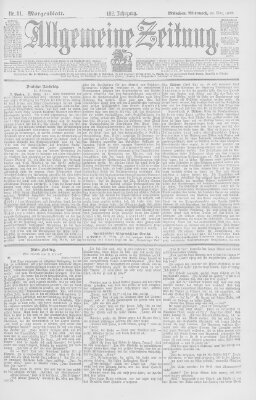 Allgemeine Zeitung Mittwoch 22. März 1899
