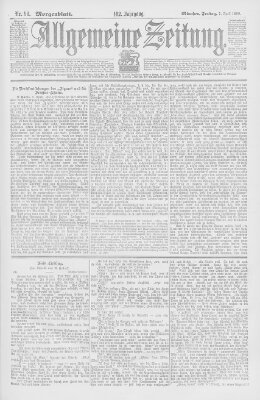 Allgemeine Zeitung Freitag 7. April 1899