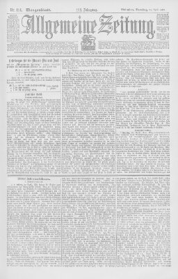 Allgemeine Zeitung Dienstag 25. April 1899