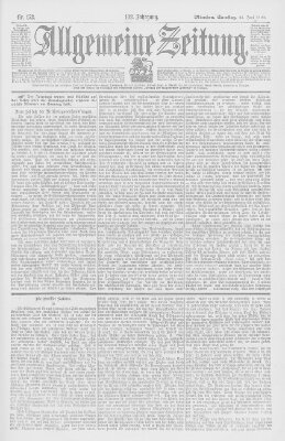 Allgemeine Zeitung Samstag 24. Juni 1899
