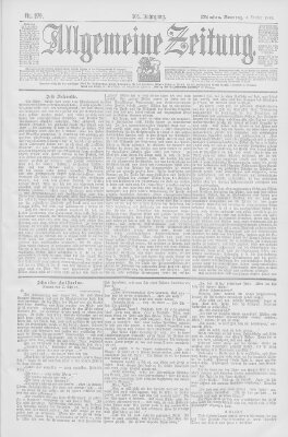 Allgemeine Zeitung Sonntag 8. Oktober 1899