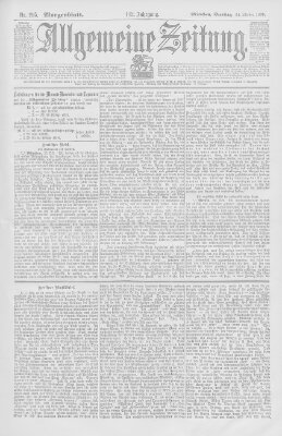 Allgemeine Zeitung Dienstag 24. Oktober 1899