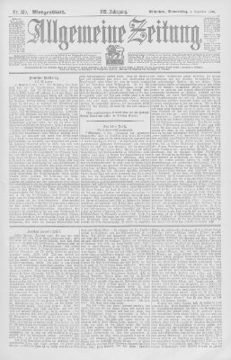 Allgemeine Zeitung Donnerstag 7. Dezember 1899