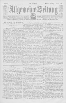 Allgemeine Zeitung Freitag 8. Dezember 1899