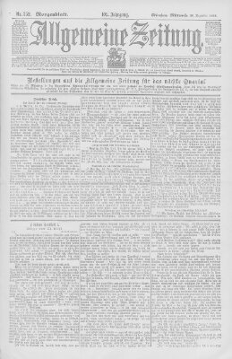 Allgemeine Zeitung Mittwoch 20. Dezember 1899