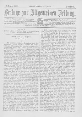 Allgemeine Zeitung Mittwoch 11. Januar 1899