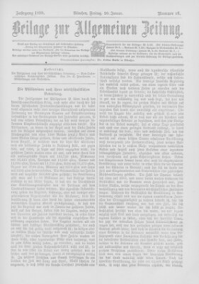 Allgemeine Zeitung Freitag 20. Januar 1899