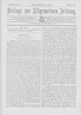 Allgemeine Zeitung Mittwoch 25. Januar 1899