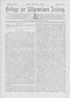 Allgemeine Zeitung Mittwoch 22. Februar 1899