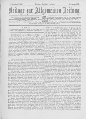 Allgemeine Zeitung Samstag 10. Juni 1899