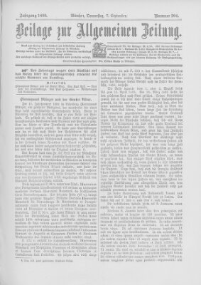 Allgemeine Zeitung Donnerstag 7. September 1899