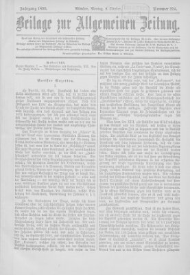 Allgemeine Zeitung Montag 2. Oktober 1899